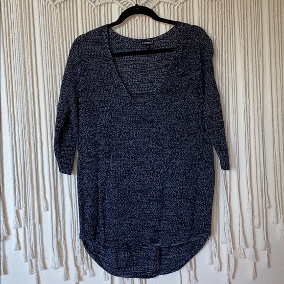 Express V-Neck Knit Sweater - Picture 6 of 8